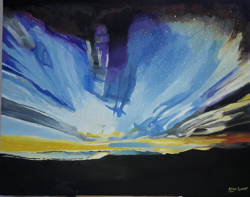 Lumières dans l'univers di Aline Pouget, Pittura in vendita su Singulart