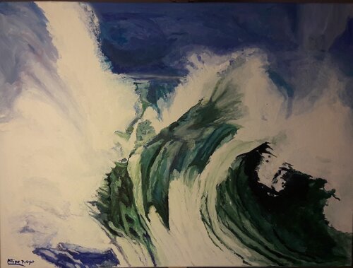 Vagues by Aline Pouget, Painting for Sale on Singulart