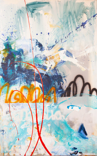 Hello Beach van Carolina Alotus, Schilderij te koop op Singulart