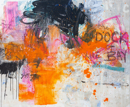 The dock of the bay di Carolina Alotus, Pittura in vendita su Singulart