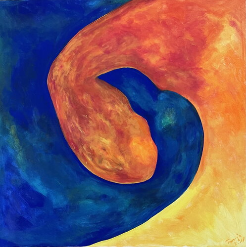 Begegnung I _ Symbiose van Tan-ja Graf, Schilderij te koop op Singulart