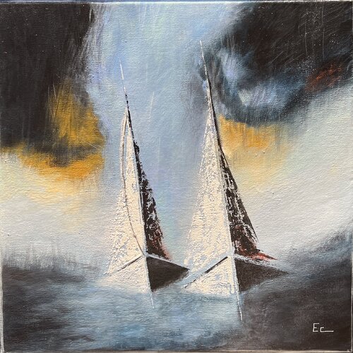 “Les bateaux…” von Emilie CERLES, Malerei kaufen auf Singulart