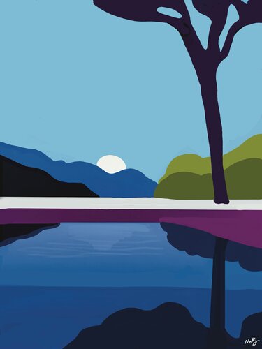 Blue Life von NATHZ, Druck kaufen auf Singulart