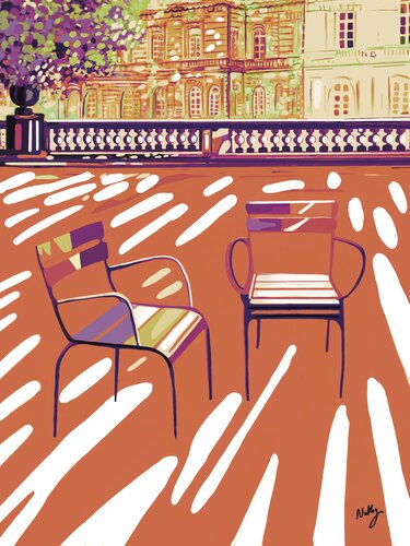 Dialogue au Luxembourg by NATHZ, 版画 for Sale on Singulart