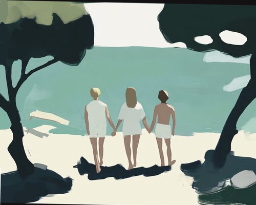 3 children by NATHZ, 油畫 for Sale on Singulart