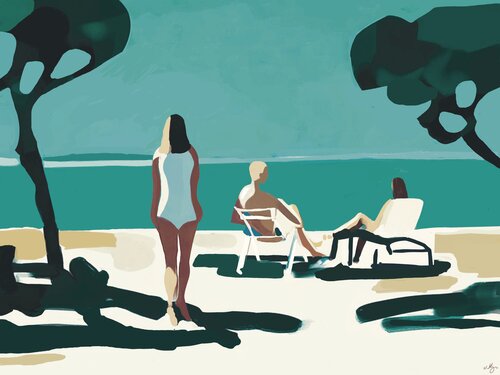 Going to the beach von NATHZ, Malerei kaufen auf Singulart