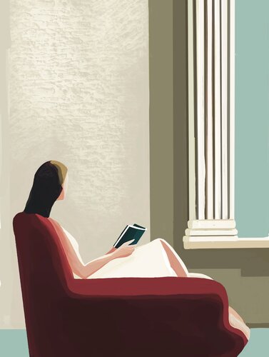 Reading alone di NATHZ, Pittura in vendita su Singulart