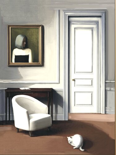 Looking the cat par NATHZ, Peinture en vente sur Singulart