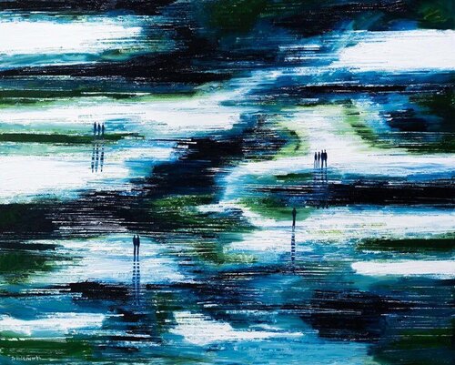 Ocean of Emeralds  by Jo Holdsworth, Painting for Sale on Singulart