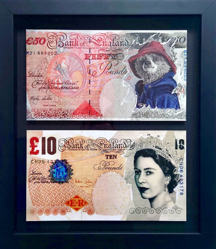 ‘Thanks for Everything’ & ‘£QE10’ - full bank notes di James Mylne, Stampa in vendita su Singulart