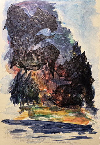 Tetonic Landscape IX de Rafaela de Campos, Obra en papel a la venta en Singulart