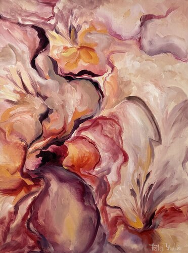 Not white lilies di Yuliia Poraiko, Pittura in vendita su Singulart