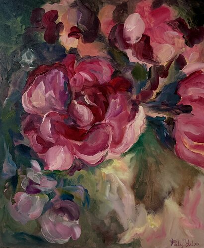 How about peonies von Yuliia Poraiko, Malerei kaufen auf Singulart