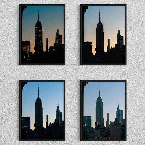 The sunrise in Manhattan in quadri panel Fabio Accorrà