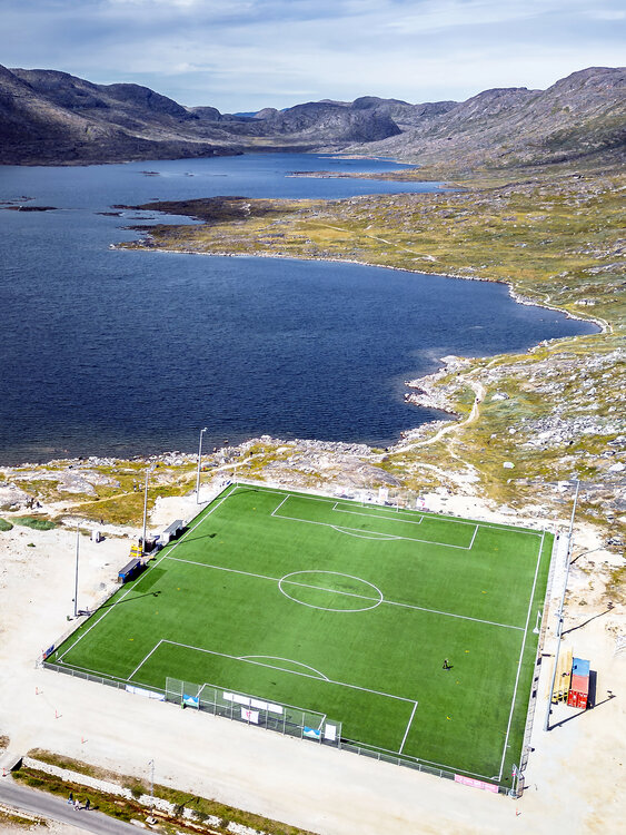 The seaside football pitch Fabio Accorrà