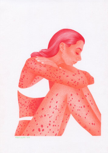 With my psoriasis von Marie Casaÿs, Zeichnungen kaufen auf Singulart