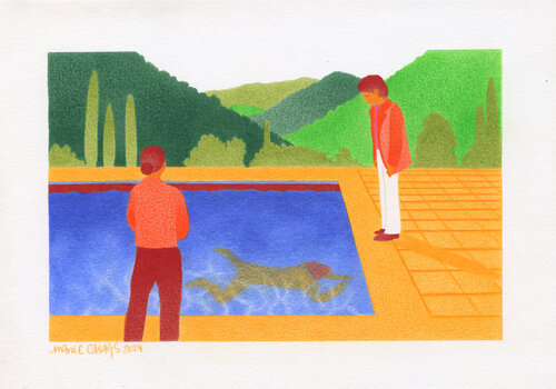 Portrait of an Artist (Pool with Three Figures) Marie Casaÿs