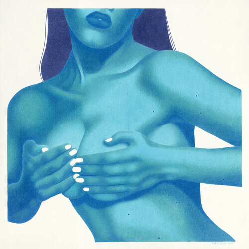 Une femme à la peau bleue van Marie Casaÿs, Werk op papier te koop op Singulart