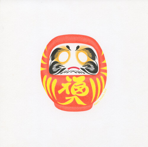 Daruma van Marie Casaÿs, Werk op papier te koop op Singulart
