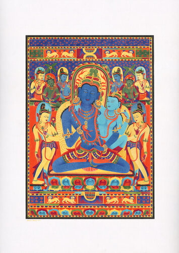 Bouddha suprême Vajrasattva et sa parèdre di Marie Casaÿs, Opera su carta in vendita su Singulart