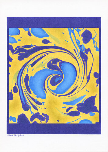 Spirale marbrée by Marie Casaÿs, Work on Paper for Sale on Singulart