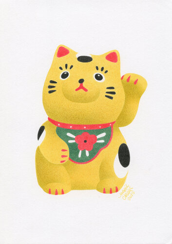 Maneki Neko di Marie Casaÿs, Opera su carta in vendita su Singulart