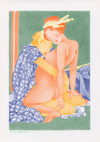 Boulisan, le couple Hokusai by Marie Casaÿs, Work on Paper for Sale on Singulart