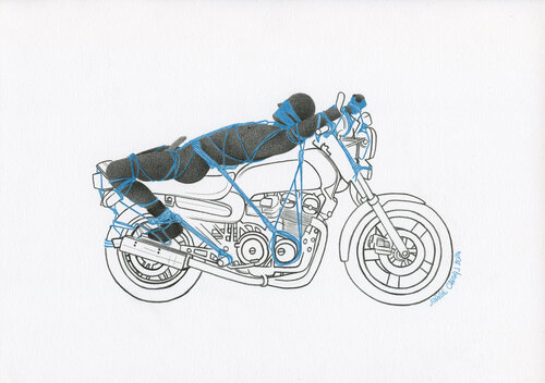 Ricky’s motocycle von Marie Casaÿs, Werk auf Papier kaufen auf Singulart