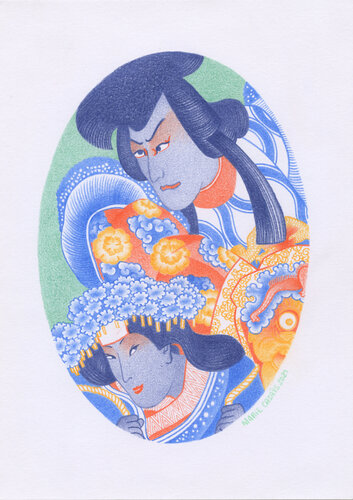 Théâtre Kabuki de Marie Casaÿs, Obra en papel a la venta en Singulart