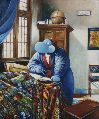 LE GÉOGRAPHE van Cécile Marchand, Schilderij te koop op Singulart
