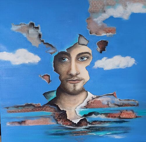 The Collapse Of Established Values by Danielle Brits, Painting for Sale on Singulart