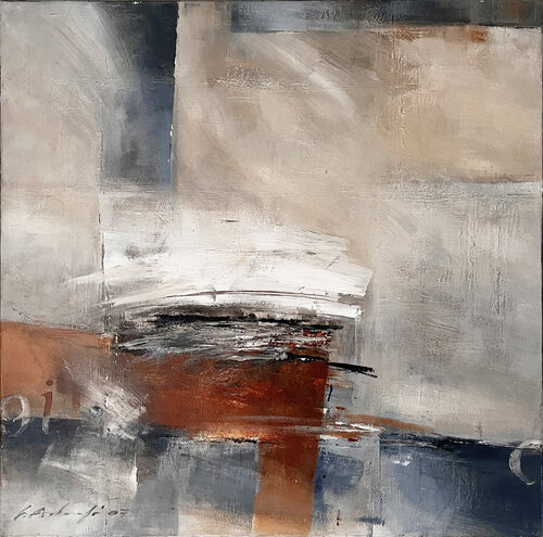 Fog over Harbor von Farnoosh Ashrafi, Malerei kaufen auf Singulart
