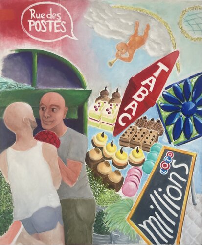 Rue des Postes de Bernard Delage, Pintura a la venta en Singulart