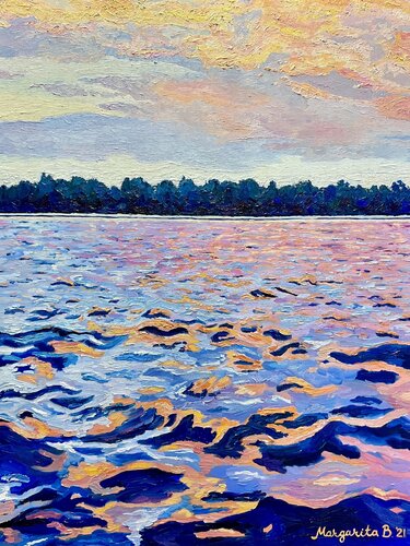 Singapore Pink Sunset #1 von Margarita Buttenmueller, Malerei kaufen auf Singulart