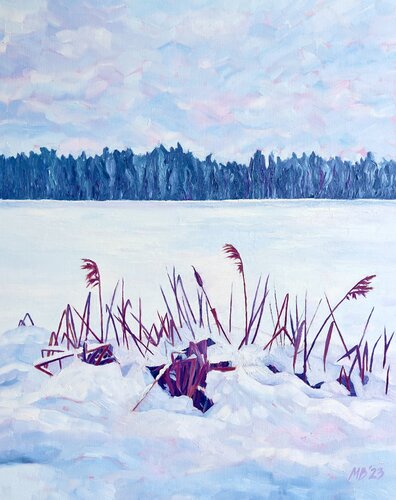 Winter Day at my Parents Place de Margarita Buttenmueller, Pintura a la venta en Singulart