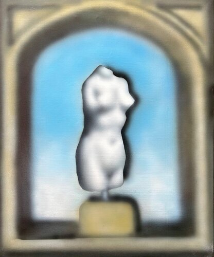 Female Torso in a Window Niche van Timothy Gatenby, Schilderij te koop op Singulart