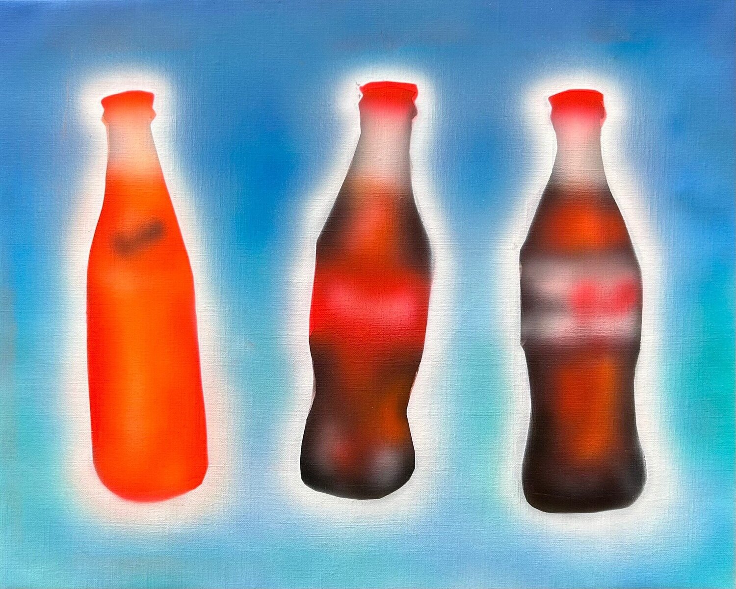 Still Life with Fizzy Drinks Timothy Gatenby Dipinto originale in vendita