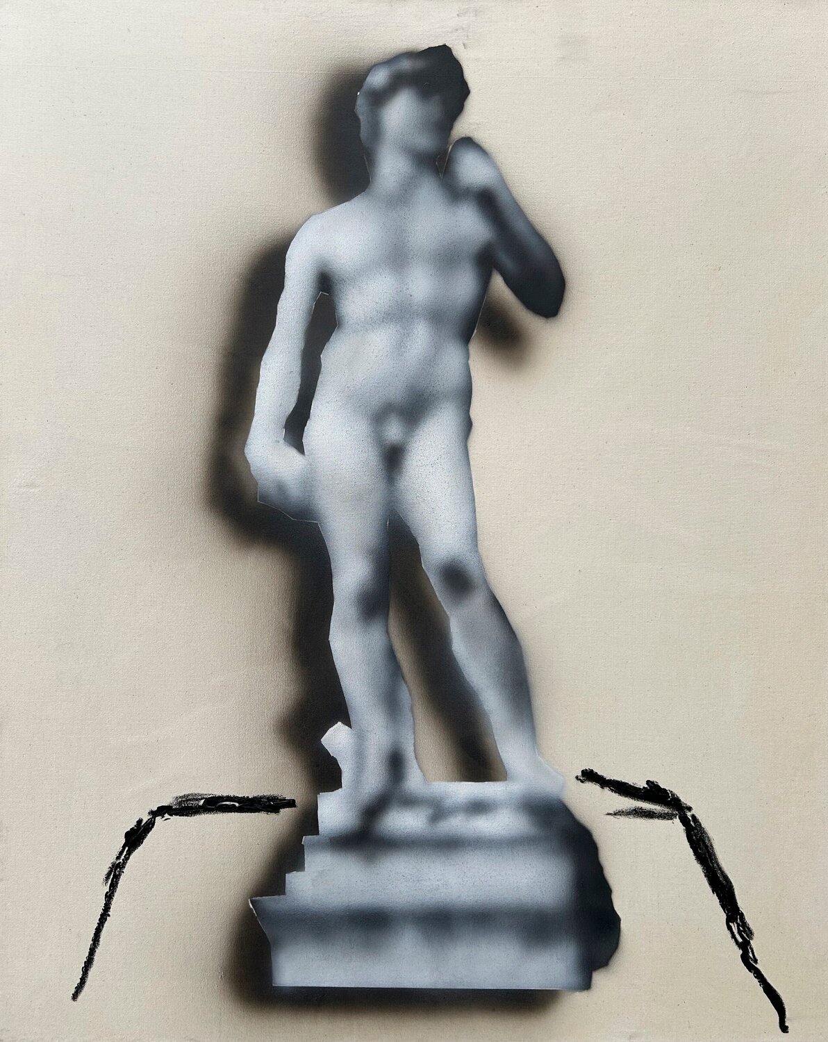 Michelangelo’s David Timothy Gatenby Dipinto originale in vendita