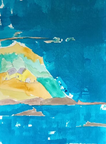 BLEU MER von Dominique nizard, Werk auf Papier kaufen auf Singulart