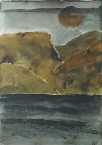 PAYSAGE DORE von Dominique nizard, Werk auf Papier kaufen auf Singulart