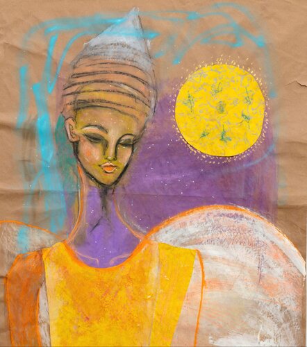 Serene Watcher van Elisa Rossi, Schilderij te koop op Singulart