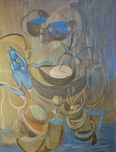 Cracking Eggs, Rising Waters van Elisa Rossi, Schilderij te koop op Singulart