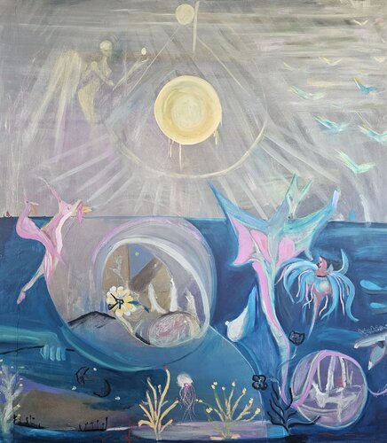 Birth of the Azure Dragon di Elisa Rossi, Pittura in vendita su Singulart