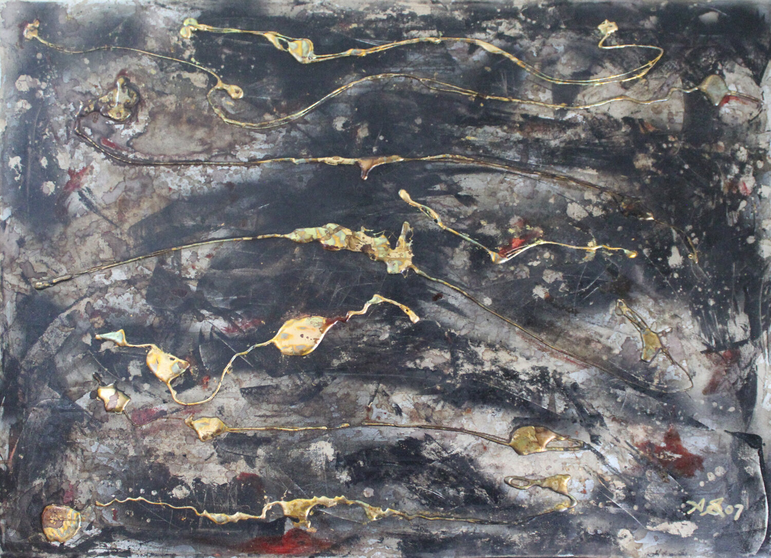 CHROMESIGN07- Abstract Gold on Black Andrea Sasso
