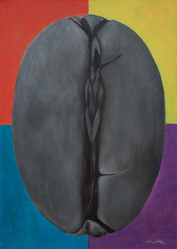 Coffee Bean (Harmony Within the Bean) van Pavel Hambardzumyan, Schilderij te koop op Singulart
