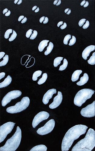 Coffee Bean (The Missing Piece) van Pavel Hambardzumyan, Schilderij te koop op Singulart