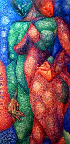 "Il doppio" van Gladys Sica, Tekening te koop op Singulart