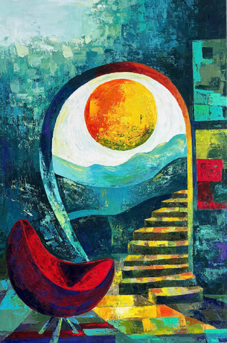 Terraforming Mars van Francisco De Asis Santacreu, Schilderij te koop op Singulart