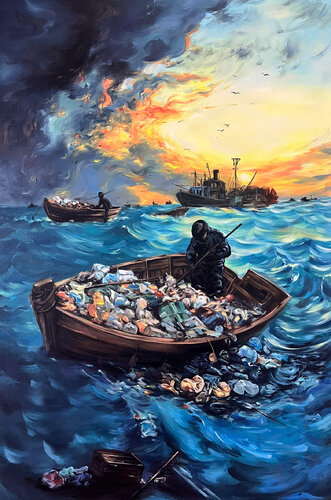 Breathing Among the Lifeless van Francisco De Asis Santacreu, Schilderij te koop op Singulart