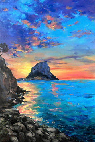 Midway Stillness van Francisco De Asis Santacreu, Schilderij te koop op Singulart